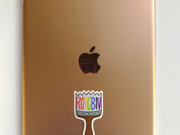 ROYGBIV Paintbrush Sticker