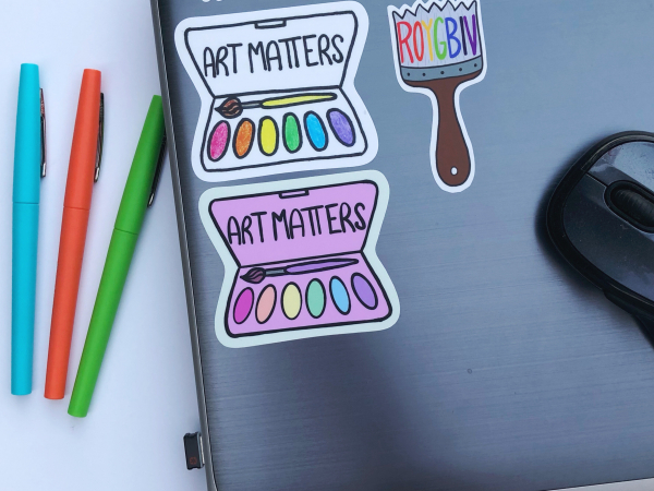 ROYGBIV Paintbrush Sticker