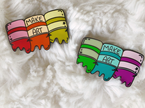 Enamel Pin {Make Art - Hot Colors}