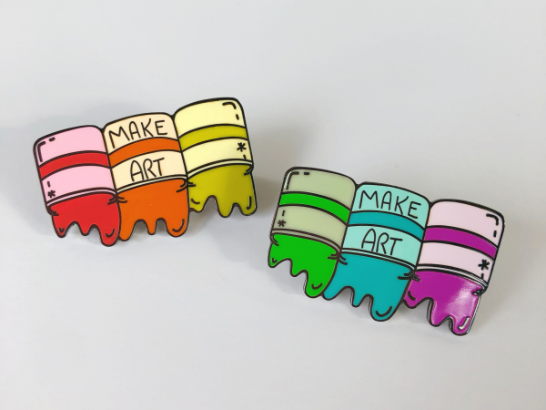 Enamel Pin {Make Art - Hot Colors}
