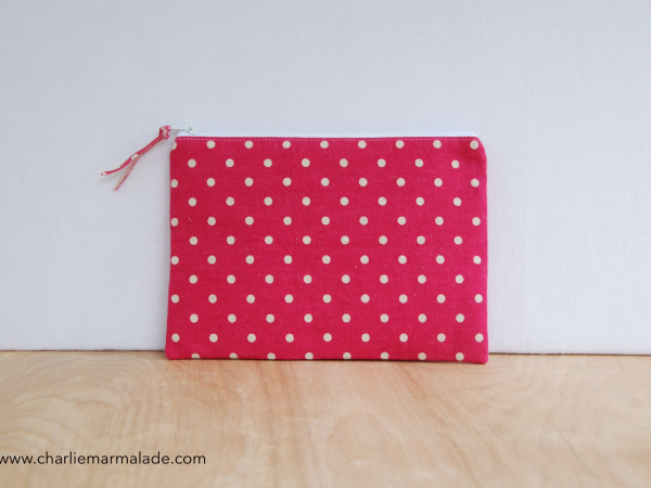 Essentials Pouch {Pink Polka Dot}