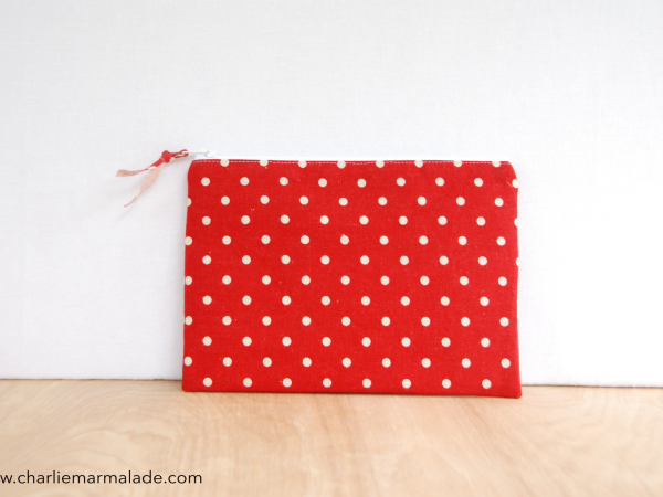 Essentials Pouch {Red Polka Dot}