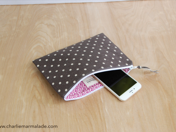 Essentials Pouch {Smoke Polka Dot}