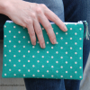 Stock image for size reference Essentials Pouch {Teal Polka Dot}