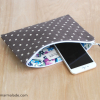 Essentials Pouch {Smoke Polka Dot} lining example Essentials Pouch {Smoke Polka Dot}