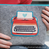 Traveler Pouch Retro Typewriter stock image