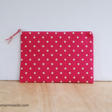 Essentials Pouch {Pink Polka Dot} full bag image Essentials Pouch {Pink Polka Dot}