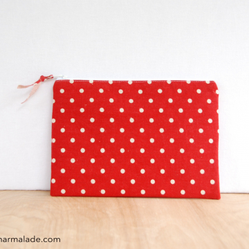 Essentials Pouch {Red Polka Dot} full bag image Essentials Pouch {Red Polka Dot}